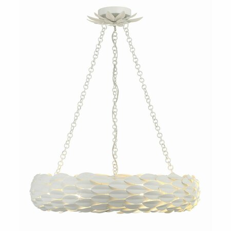 CRYSTORAMA Broche 6 Light Matte White Chandelier 536-MT